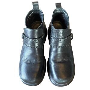 Dansko Black Leather Mules